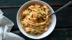 CREAMY GOCHUJANG PASTA WITH SHRIMP