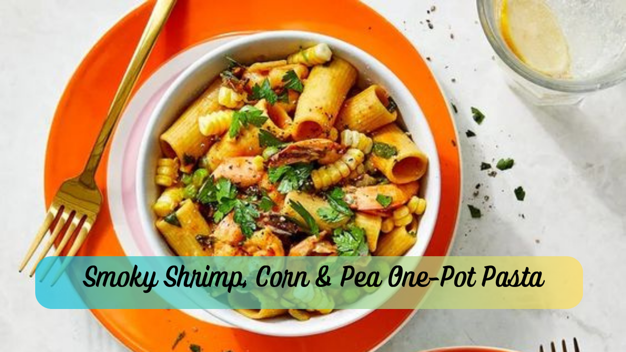 Smoky Shrimp, Corn & Pea One-Pot Pasta