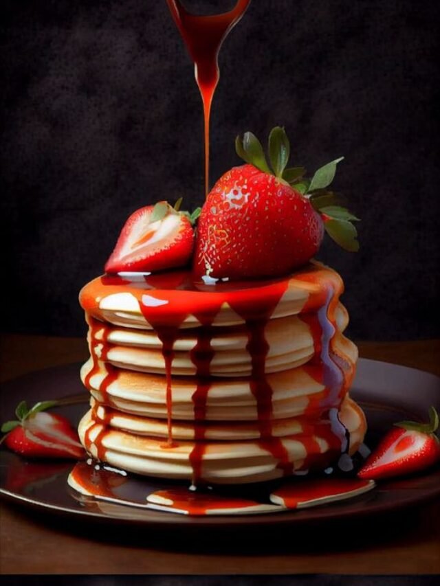 Strawberries and Cream Pancakes